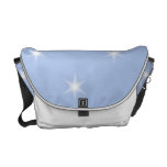 White and Blue Stars Design. Messenger Bag