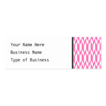 White and Bright Pink Abstract Graphic Pattern. Business Card Template