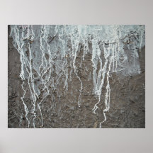 White and brown Woodish Texture Poster