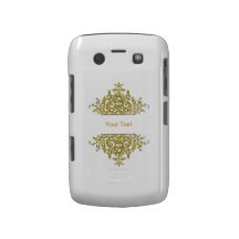 White and Gold Baroque Blackberry Case