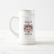 White and gold stein mugs