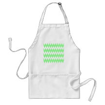 White and Green Zigzags. Aprons