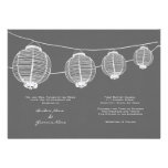 White and Grey Lanterns Wedding Invitation