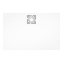 White and grey spiral design. stationery