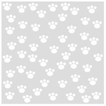 White and Light Grey Paw Print Pattern. Photo Sculpture