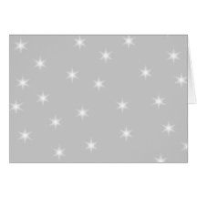 White and Light Grey Star Pattern. Greeting Card