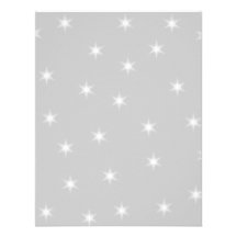 White and Light Grey Star Pattern. Custom Invitation