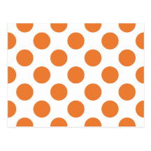 White and Orange Polka Dots Post Card