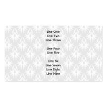 White and Pale Grey Damask Pattern. Business Card