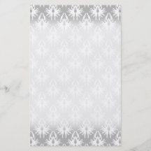 White and Pale Grey Damask Pattern. Flyer Design