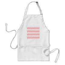 White and Pastel Pink Zigzags. Aprons