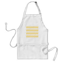 White and Pastel Yellow Zigzags. Apron