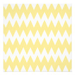 White and Pastel Yellow Zigzags. Custom Announcement
