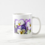 White and Purple Violas Coffee Mug
