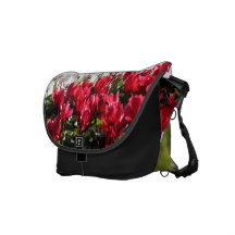 White And Red Flowers Messenger Bag