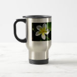 White and Yellow Frangipani blossom Mug