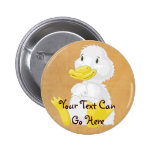 White baby duckling Button