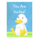 White Baby Duckling Invitation