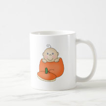 White Baby in Pumpkin Coffee Mug