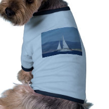 White Beneteau Sloop Pet Tee