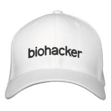 white biohacker baseball cap