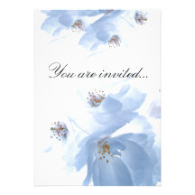 White Blossoms Invitation