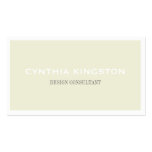 White border simply elegant ecru professional business cards