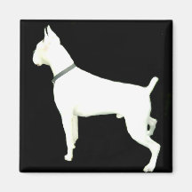 White boxer magnet