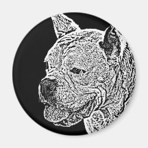 White Boxer magnet