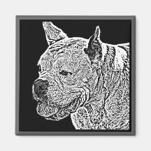 White Boxer magnet