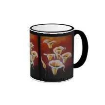 White Calla Lilies Coffee Mugs