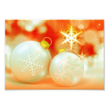 White Christmas Ornaments Photo Art