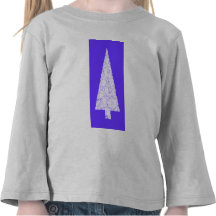 White Christmas Tree. On Blue - Purple. T Shirts