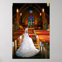 White Christmas Winter White Wedding Gown Posters