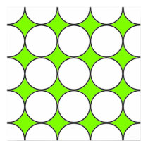 white circles in green fluorescent background posters