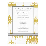White Classic Baby Shower Invitation