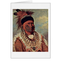 White Cloud Head Of The Iowas By George Catlin Greeting Cards