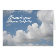 White Cloud Thank you Greeting Cards
