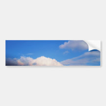 White Clouds & Blue Sky Bumper Stickers