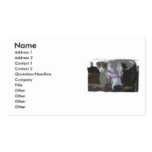 White cow head picture, cartoonized business cards