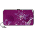 White Daisies on Purple Laptop Speaker