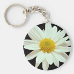 White daisy chrysanthemum keychain
