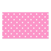 White Dots, Pink Polka Dots Pattern. Business Cards