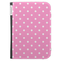 White Dots, Pink Polka Dots Pattern. Cases For The Kindle