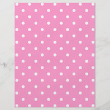 White Dots, Pink Polka Dots Pattern. Flyers