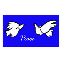 White Doves of Peace Business Cards