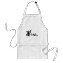 White Dress Fairy B&W Negative - The Bride Aprons