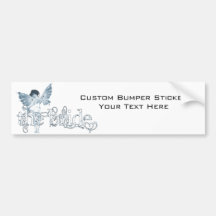 White Dress Fairy Blue - The Bride Bumper Sticker