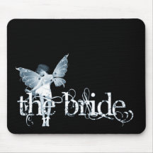 White Dress Fairy Blue - The Bride Mousemats