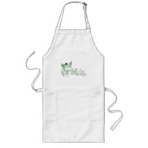 White Dress Fairy Green - The Bride Aprons